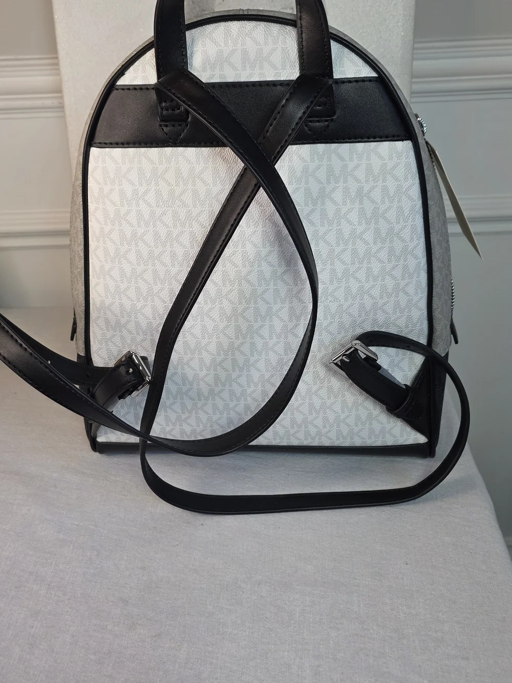 Michael Kors Rhea Medium Backpack in Optic White Multi Colorblock - Picture 5 of 10